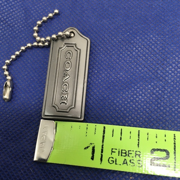 COACH GUNMETAL SILVER METAL CHARM KEY FOB 1.75″ Bag Charm - Picture 4 of 6